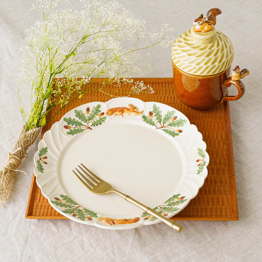 Antique jumping squirrel plate | Sugar Poppo