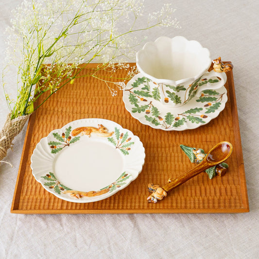 Antique jumping squirrel small plate | Sugar Poppo