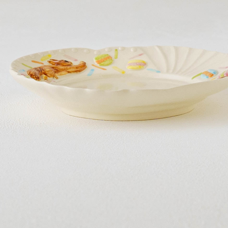 Antique Plate Hopping Squirrel Sweets S | Sugar Poppo