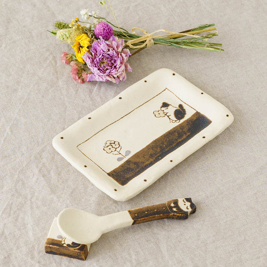 横長トレー 小 ねこ|丸伴工場