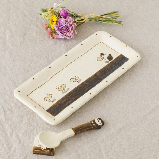 横長トレー 大 ねこ|丸伴工場