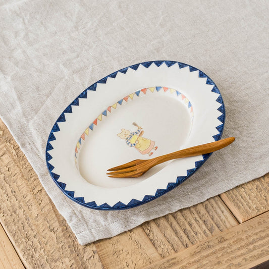 Oval Plate Small D|Yukiko Nagahama (Yabukarabou)