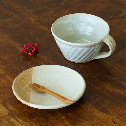 Soup cup, White | Tomo Enokida, Enokida Kiln