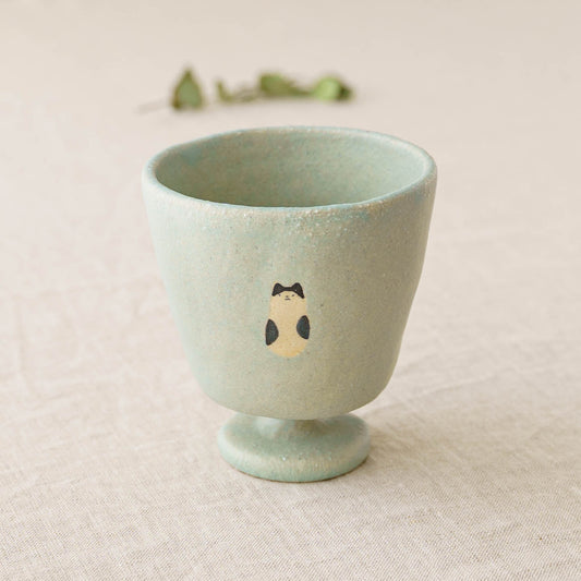 Cup Cat and girl light blue | Aya Watanuki