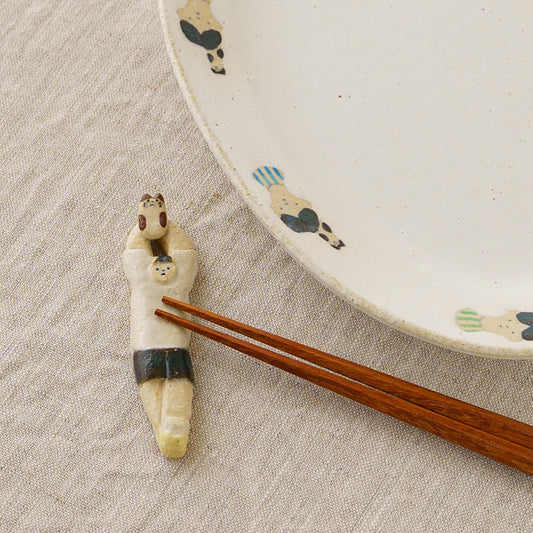 Chopstick Rest Cat and Boy White|Aya Watanuki