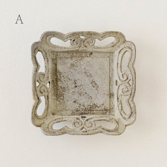 透かし向付 炭化 白 雲型|渡辺信史