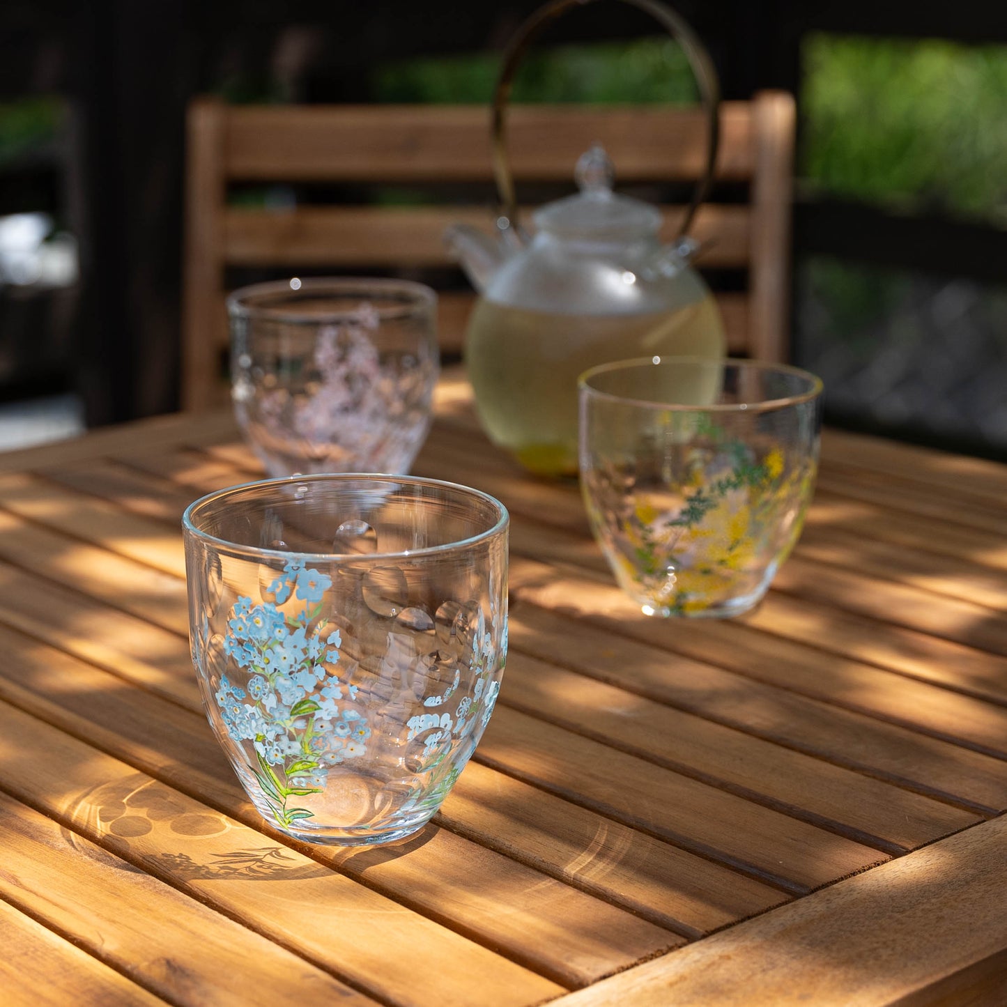 百花景 冷茶グラス 勿忘草|金津沙矢香