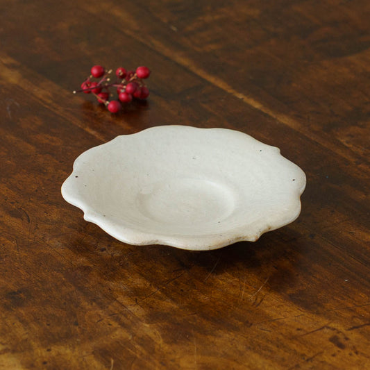 鉄散 茶托(彫刻)|古谷製陶所