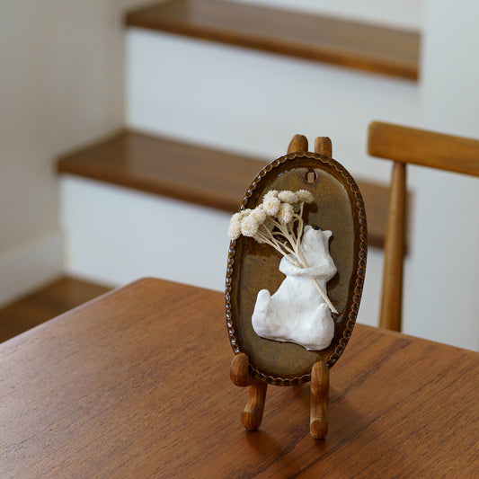 Bear wall hanging small brown | sakuya masuda