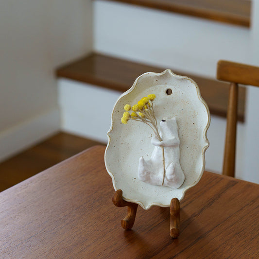 Bear wall hanging large white | sakuya masuda
