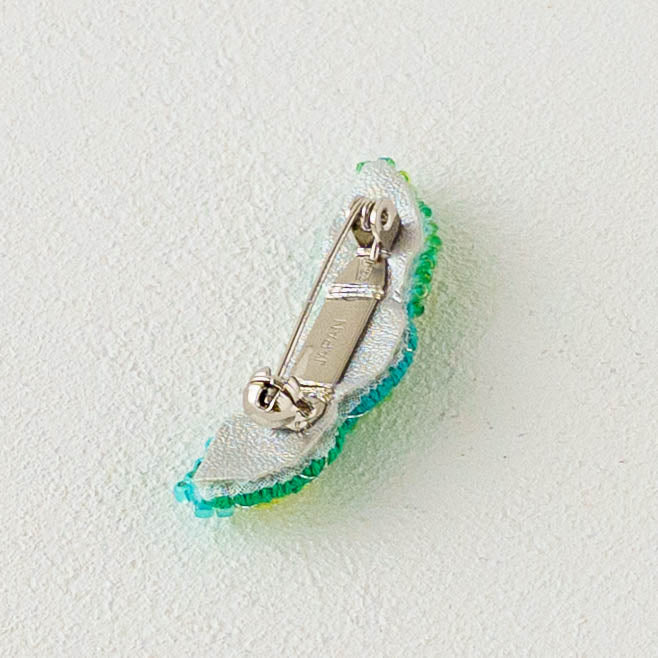 刺繍ブローチ 枝豆|あおのいえ