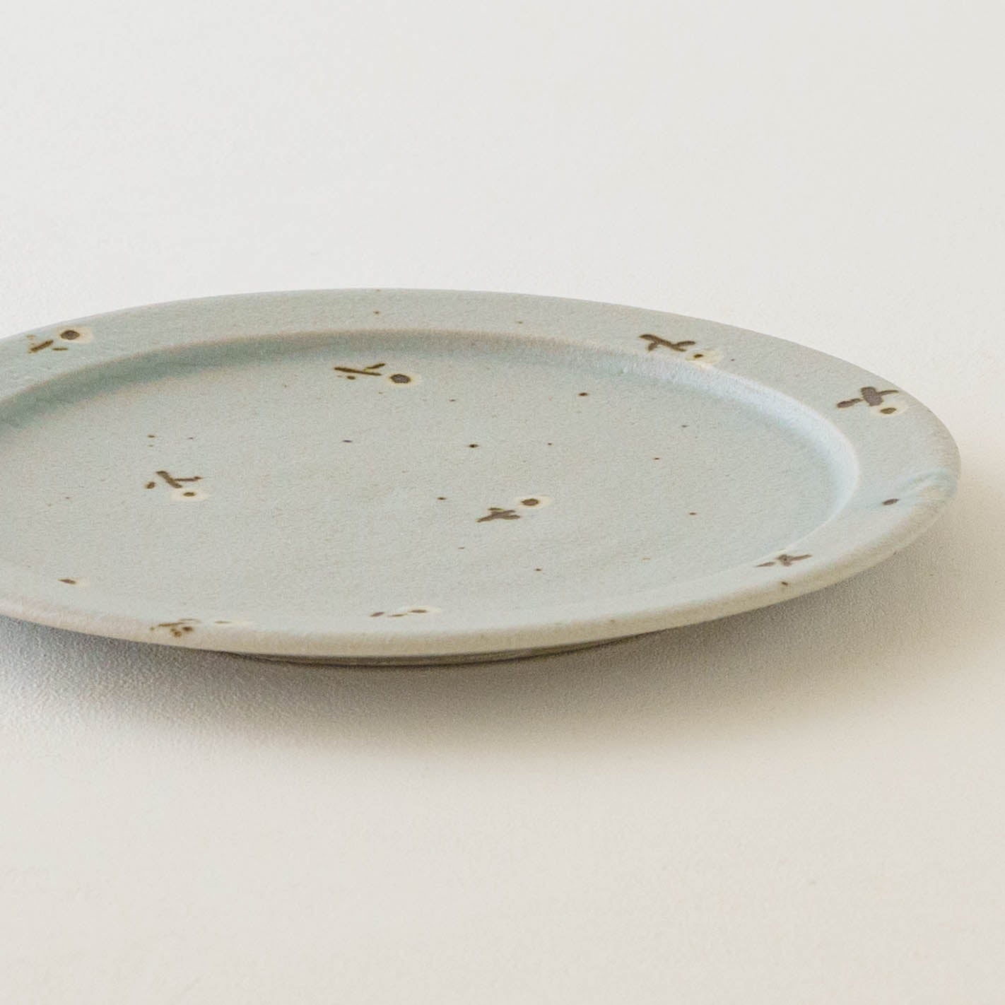 7寸リムプレート お花 A ライトブルー|原田晴子