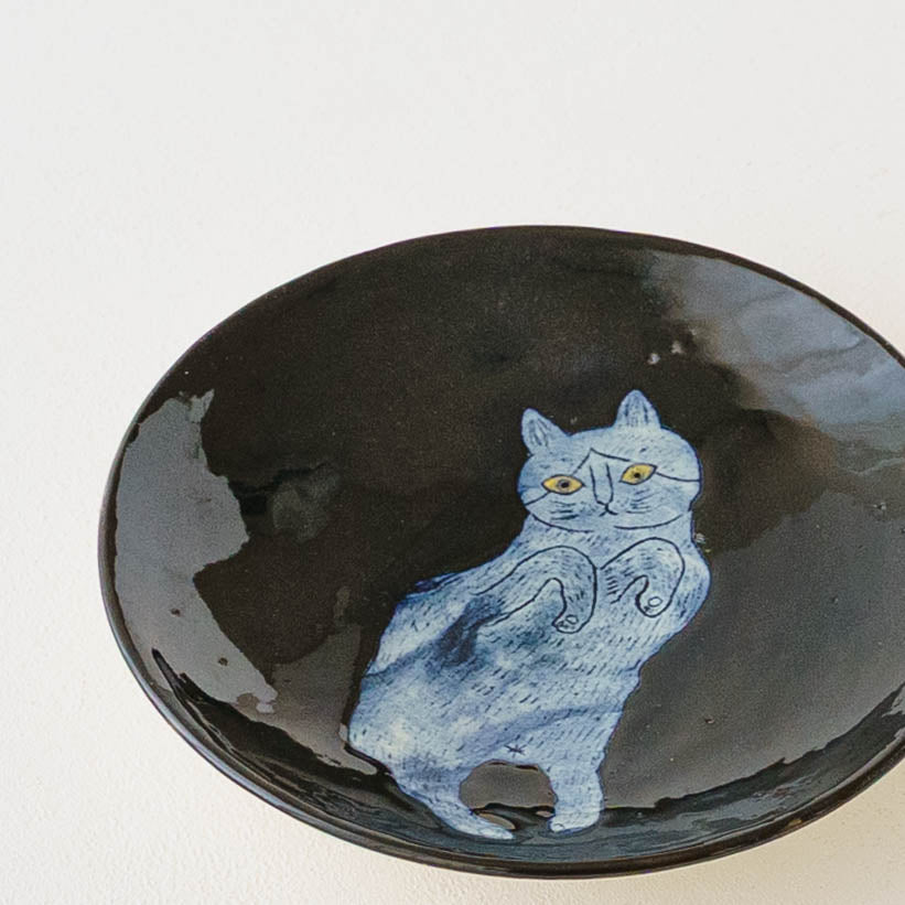 4寸皿 ねこ A|poetoria 種田ゆか