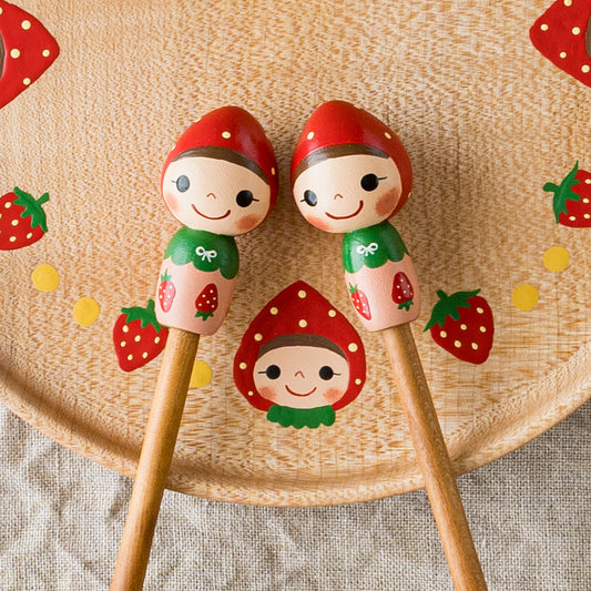 木絵雑貨さんのスプーンいちごピンク