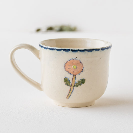 長浜由起子さんの色絵マグカップお花