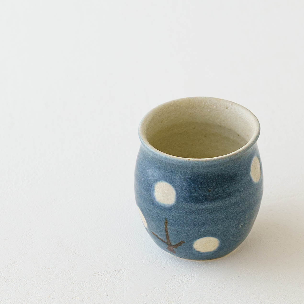 Flute cup S flower navy | Harada Haruko