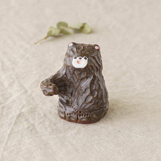 Bear Dried Flower Stand Brown | Mikiko Kato