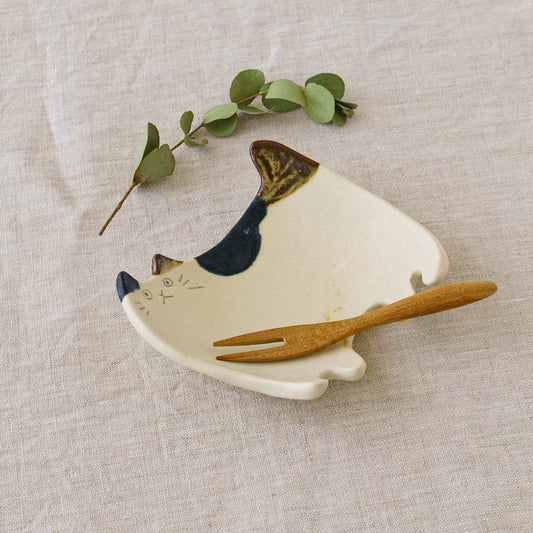 Cat Plate Calico|Makiko Sato