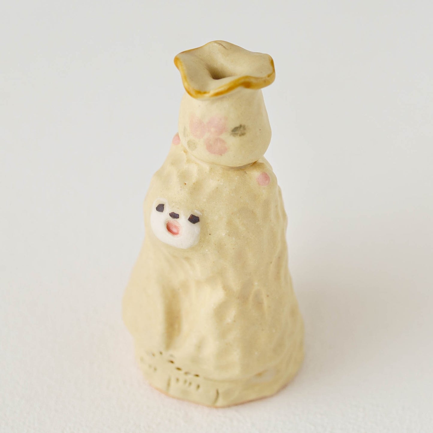 クマドライフラワースタンド 白 頭花瓶|加藤美紀子