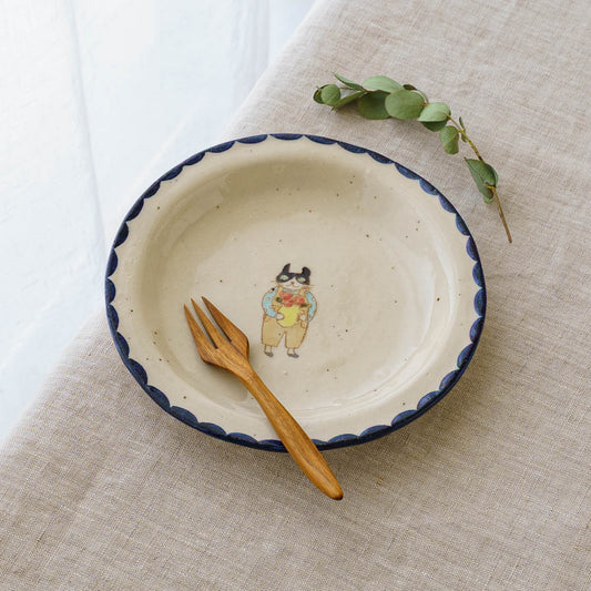 Cat 16cm plate C | Yukiko Nagahama (Yabukarabou)