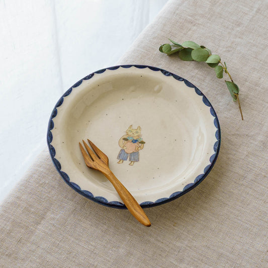 Cat 16cm plate B | Yukiko Nagahama (Yabukarabou)