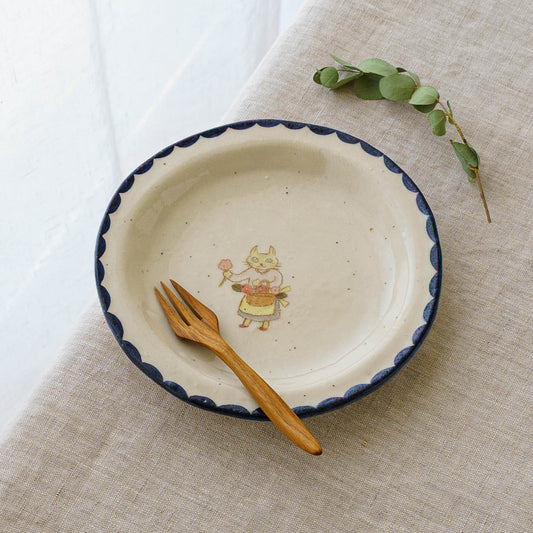 Cat 16cm plate F|Yukiko Nagahama (Yabukarabou)