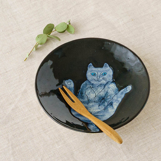 13cm plate Cat E|poetoria Yuka Taneda