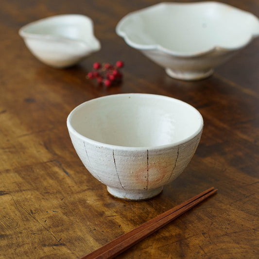 たて鉄線 めし碗 大|古谷製陶所