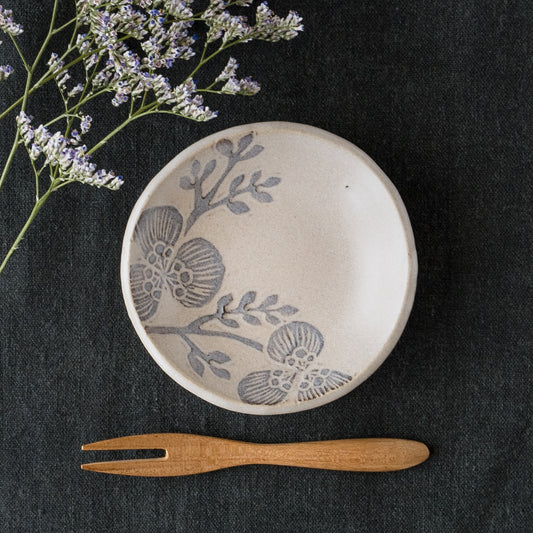 松崎麗さんの豆皿小Cグレー