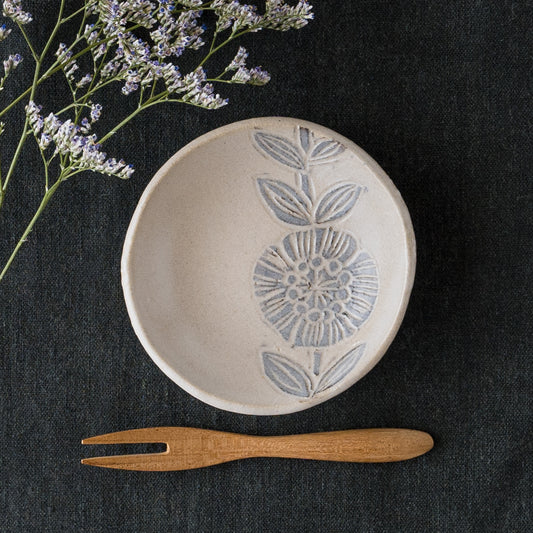 松崎麗さんの豆皿小Bグレー