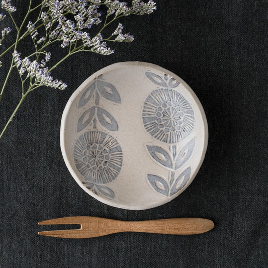 松崎麗さんの豆皿小Aグレー