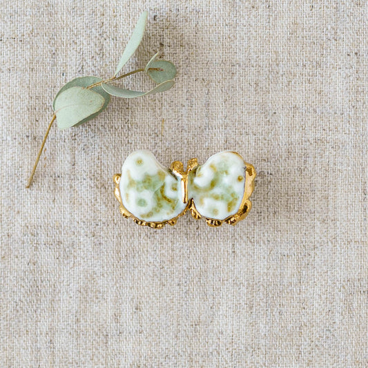 ちょうちょ 花柄 白|ののむらみなみ