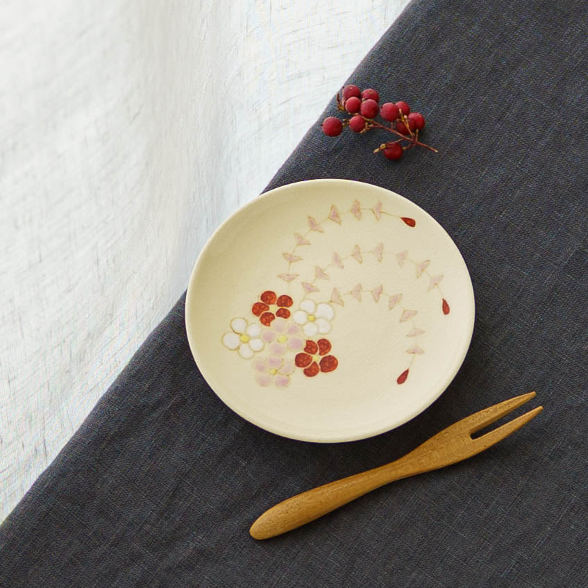 陶芸家 友田多紀 豆皿 花かんざし｜作家もののうつわ通販 四季折折