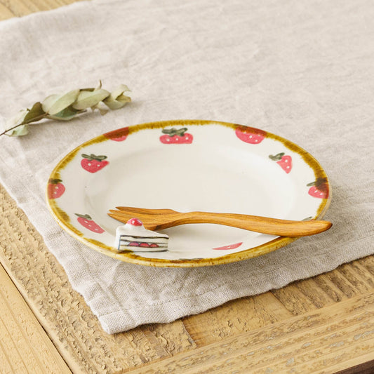 Strawberry round plate|Kei Kajita