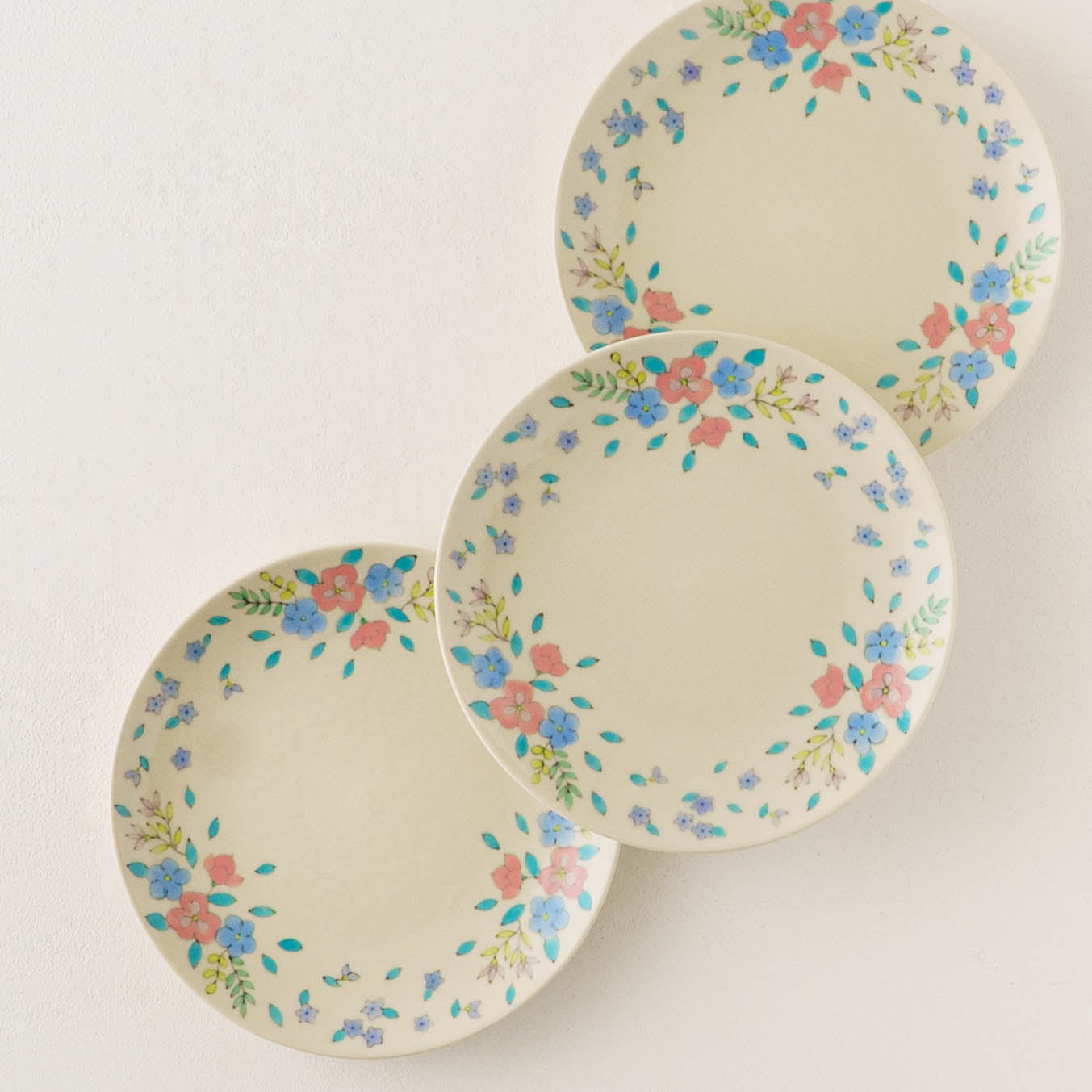 15cm plate flowers, blue | Ayako Ikawa