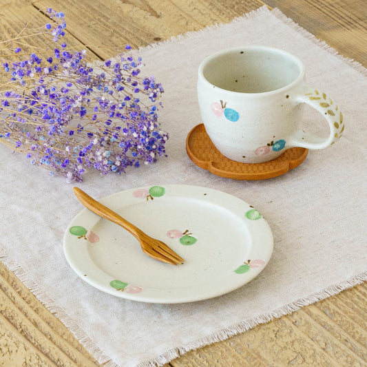 18cm rim plate butterfly white | Harada Haruko