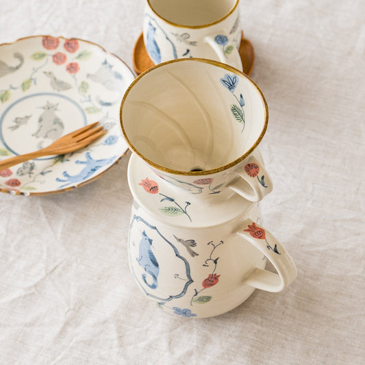 大場紀穂子さんのねこのドリッパーとピッチャー