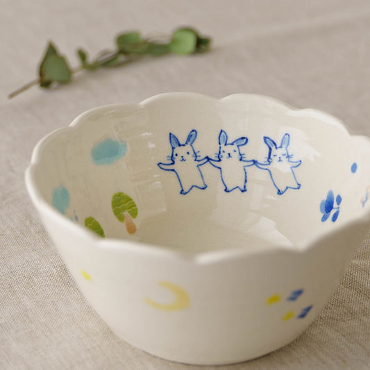 Bowl S Three Rabbits|Kyoko Kitadai