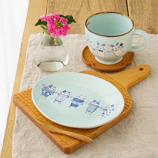 Mug rabbit flowers | Kyoko Kitadai