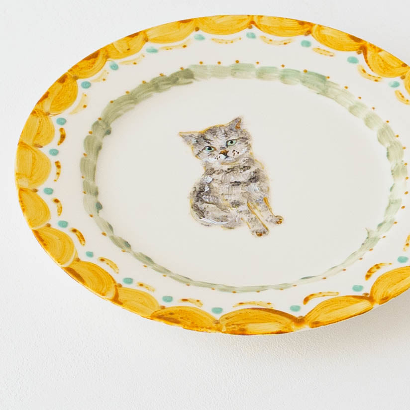 絵付けリム皿 C|クロミヤアイ