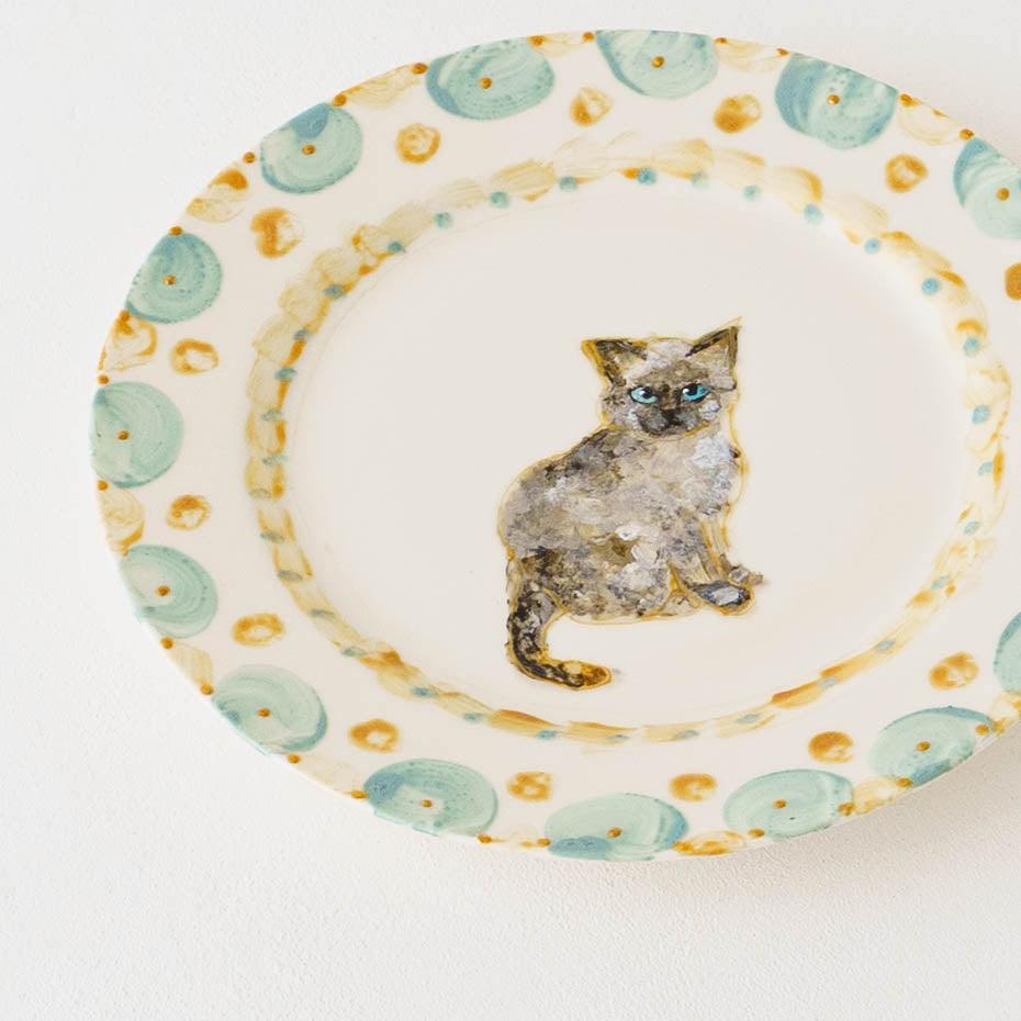 絵付けリム皿 B|クロミヤアイ