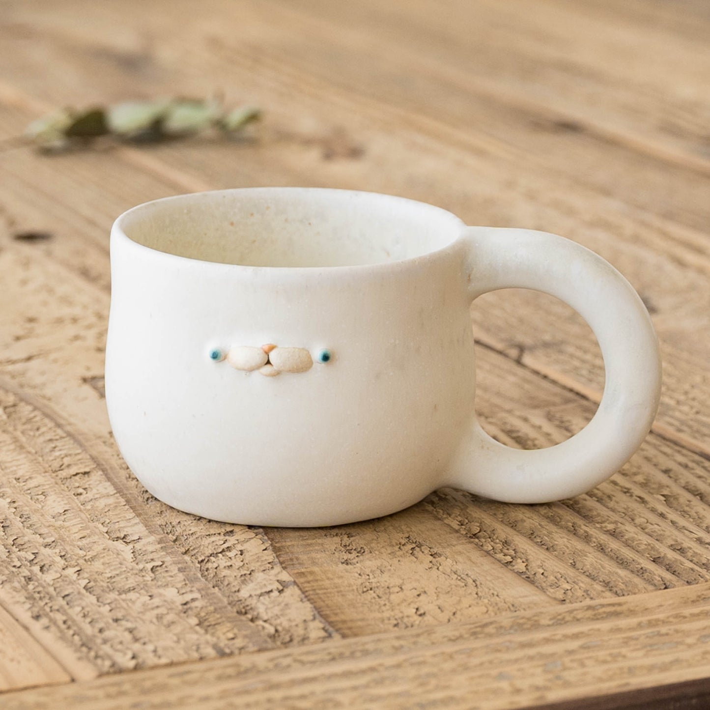 Ponpoco mug white | Ryoko Horie
