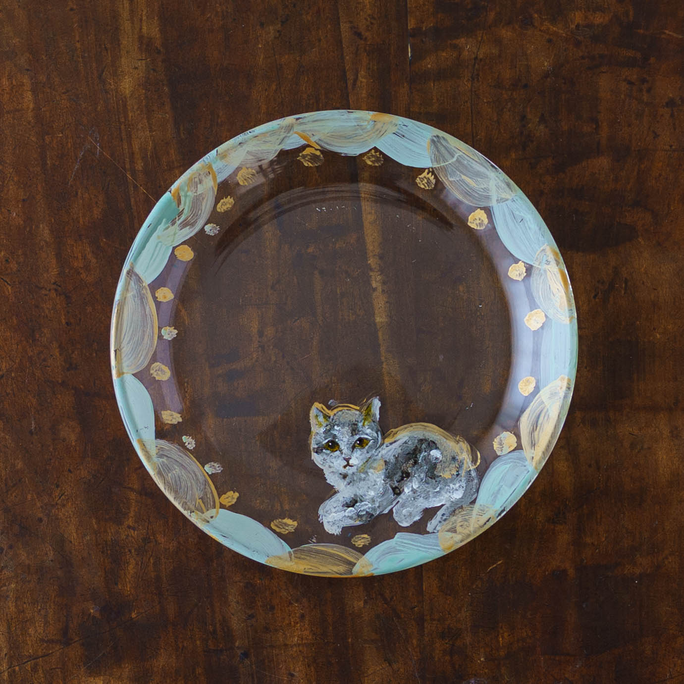 クロミヤアイ 絵付けガラス皿 F｜作家もののうつわ通販 四季折折