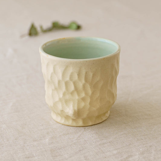 Bear cup white x light blue | Mikiko Kato