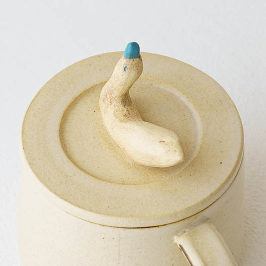 Lidded mug Swan B | kaori