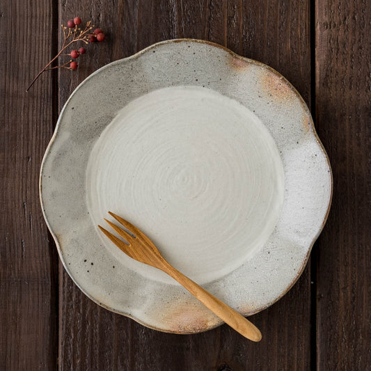 Rim flower plate M|Furutani Pottery