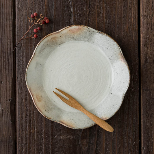 Rim flower plate S|Furutani Pottery