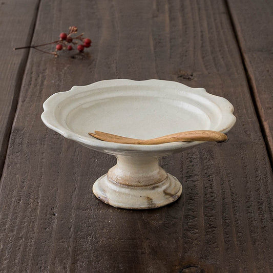Compote Dish 13cm White | Furutani Pottery