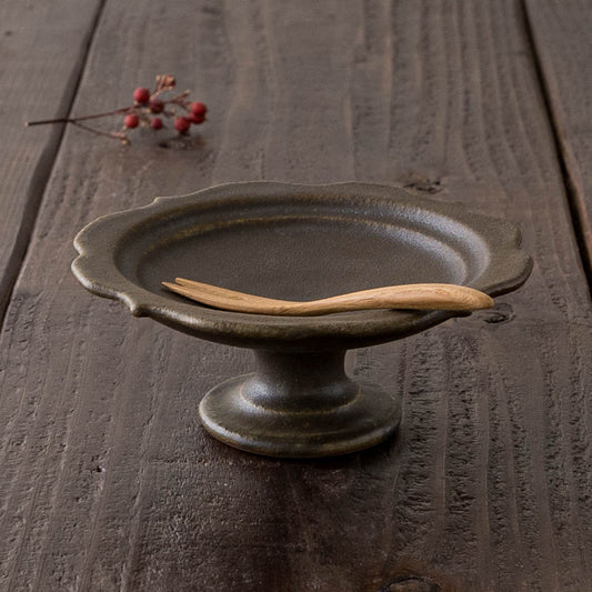 Compote dish 13cm Brown | Furutani Pottery