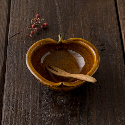 Apple bowl SS Amber | Furutani Pottery